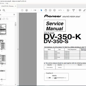 Pioneer DV-350 DV-454 DVD Player Service Manual PDF Repair Guide Download
