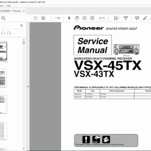 Pioneer VSX-45TX VSX-43TX Service Manual PDF DOWNLOAD