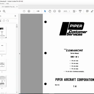 Piper PA-24 Comanche Service Manual PDF