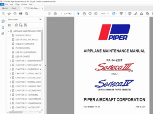 Piper PA-34-220T Seneca III & IV Service Manual PDF (761-751)