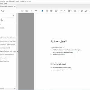 Prismaflex® Service Manual (G5005204) — Software v4.XX - PDF DOWNLOAD