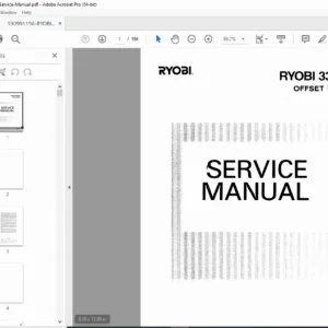 RYOBI 3304H Offset Press Service Manual – PDF Download
