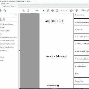 Radiometer ABL80 FLEX Blood Gas Analyzer Service Manual – PDF Download