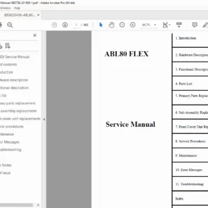 Radiometer ABL80 FLEX Service Manual – Edition 8 (Code 990-736) - PDF