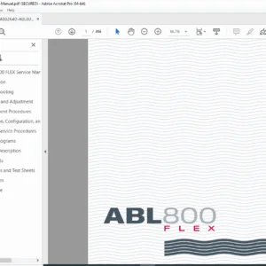Radiometer ABL800 FLEX Blood Gas Analyzer – Complete Service Manual PDF (2004 Edition)