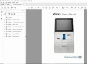 Radiometer ABL9 Blood Gas Analyzer Service Manual  PDF