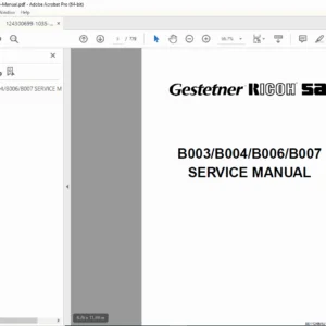 Ricoh Aficio 1035 / 1045 Service Manual PDF (B003/B004/B006/B007)