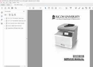 Ricoh Aficio MPC305SP/MPC305SPF Service Repair Manual PDF