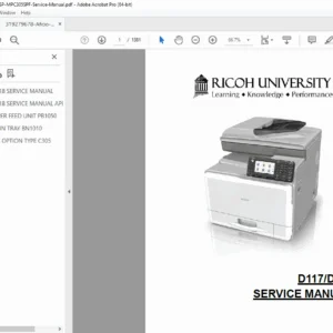 Ricoh Aficio MPC305SP/MPC305SPF Service Repair Manual PDF