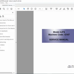 Ricoh Aficio SP 8100DN Service Manual PDF (Adonis-P4 G147)