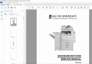 Ricoh B205 B209 D007 D008 Service Manual PDF