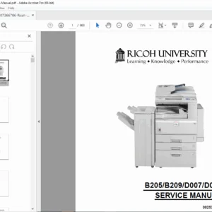 Ricoh B205 B209 D007 D008 Service Manual PDF
