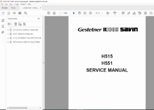 Ricoh / Gestetner / Savin H515 H551 Service Manual PDF Download