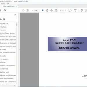 Ricoh MP C2500 / MP C3000 Service Manual PDF (Detailed Service & Repair Guide)
