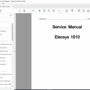 Roche Elecsys 1010 Analyzer Service Manual – PDF Download