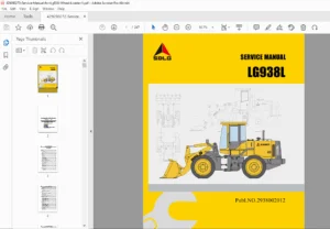 SDLG LG938L Wheel Loader Service Manual – PDF Workshop Repair Guide
