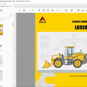 SDLG LG938L Wheel Loader Service Manual – PDF Workshop Repair Guide