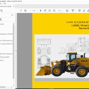 SDLG LG958L Wheel Loader Service Manual PDF DOWNLOAD