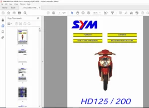 SYM HD200 / HD125 Service Manual – Complete Factory Workshop PDF