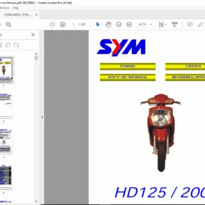 SYM HD200 / HD125 Service Manual – Complete Factory Workshop PDF