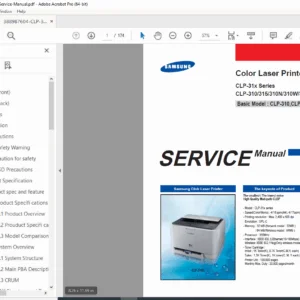 Samsung CLP-310 CLP-315 CLP-317 Printer Service Manual – PDF