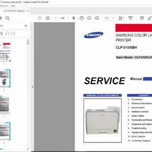 Samsung CLP-510 / CLP-510N Service Manual – Repair, Parts, Troubleshooting PDF