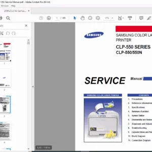 Samsung CLP-550/550N Color Laser Printer Service & Repair Manual PDF