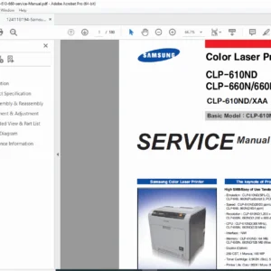 Samsung CLP-610ND CLP-660N/660ND Color Laser Printer Service Manual - PDF