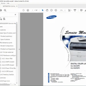 Samsung CLX-6220FX / CLX-6250FX Color Laser MFP Service Manual – PDF Download