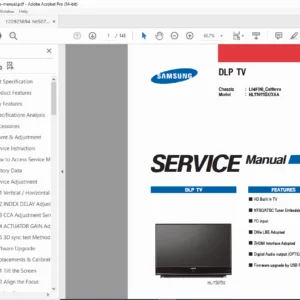 Samsung HL-T5075S DLP TV Service Manual – PDF DOWNLOAD