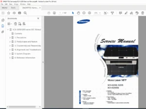 Samsung SCX-3200 / SCX-3205 / SCX-3205W Mono Laser MFP – Service Manual PDF