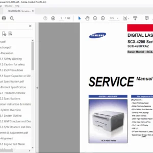 Samsung SCX-4200 Series Digital Laser MFP Service Manual – PDF Download