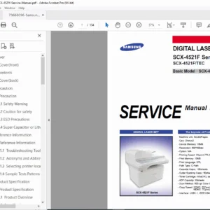 Samsung SCX-4521F Laser Multifunction Printer Service Manual PDF