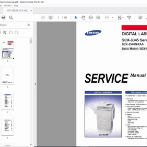Samsung SCX-6345N Service Manual PDF (Digital Laser MFP 45PPM)