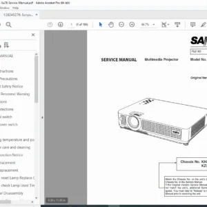 Sanyo PLC-XU75 / PLC-XU78 LCD Projector Service Manual PDF