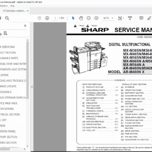 Sharp MX-M365N/M465N/M565N Service Manual PDF – Full Technical Repair Guide