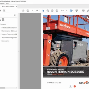Skyjack SJ6826 / SJ6832 RT Service Manual (ANSI/CSA) – PDF Download