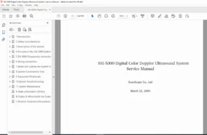 SonoScape SSI-5000 Digital Color Doppler Ultrasound System Service Manual – PDF