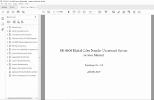 SonoScape SSI-6000 Digital Color Doppler Ultrasound System Service Manual (2010) PDF