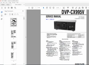 Sony DVP-CX995V 400-Disc DVD CD Changer Service Manual PDF Download