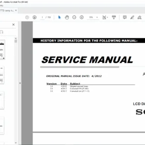 Sony KDL-HX850 / HX853 / HX855 LED TV Service Manual – PDF