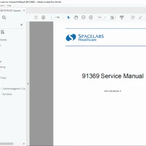 Spacelabs 91369 Ultraview SL Service Manual - PDF DOWNLOAD