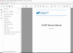 Spacelabs 91387 Service Manual PDF Ultraview SL Patient Monitor PDF