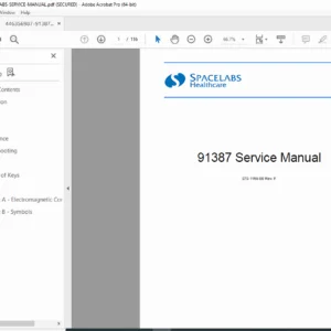 Spacelabs 91387 Service Manual PDF Ultraview SL Patient Monitor PDF