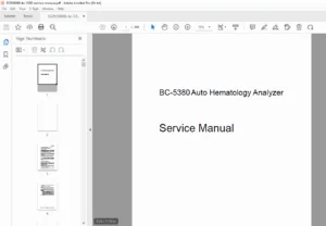Sysmex BC-5380 Hematology Analyzer Service Manual PDF (Full Technical Guide)