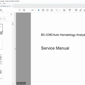 Sysmex BC-5380 Hematology Analyzer Service Manual PDF (Full Technical Guide)