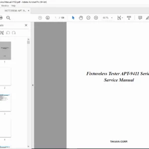 Takaya APT-9411 Fixtureless Tester Service Manual PDF (V5F4 Series & Up)