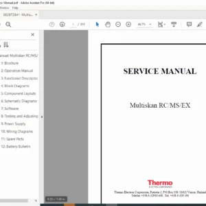 Thermo Multiskan RC/MS/EX Service Manual PDF
