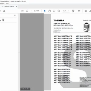 Toshiba SHRM-e MMY-MAP Series Outdoor Unit Service Manual - PDF