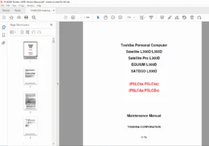 Toshiba Satellite L300D/L305D Series Maintenance Manual (2008) PDF